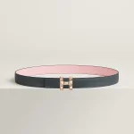H Infini belt buckle & Reversible leather strap 24 mm - Image 2